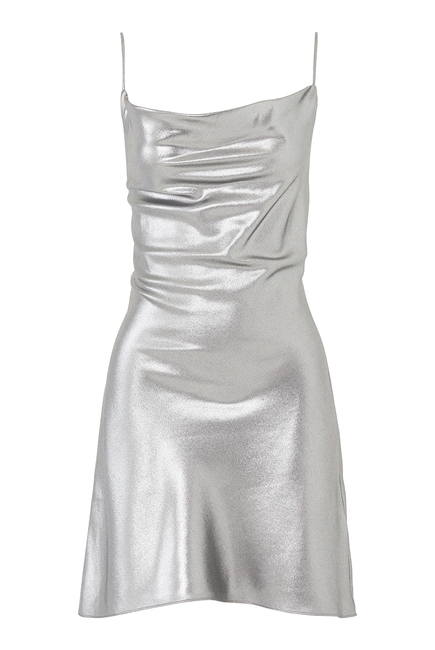 Metallic Mini Slip Dress